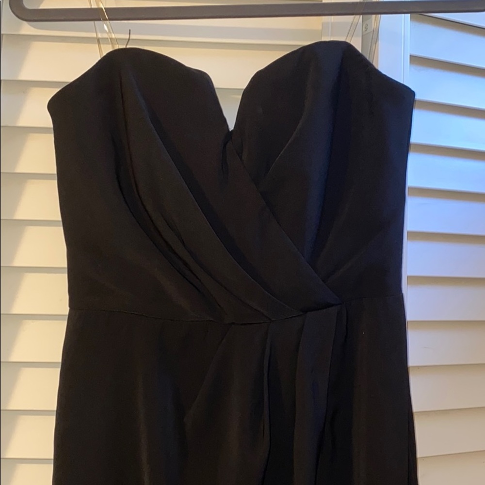 Black strapless asymmetrical dress - Picture 3 of 8